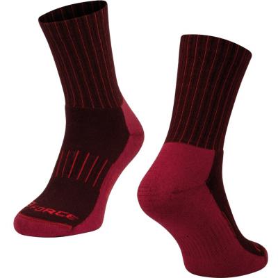 ponožky FORCE ARCTIC bordó-červené