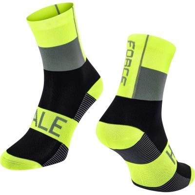 ponožky FORCE HALE fluo-černo-šedé