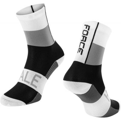 ponožky FORCE HALE bílo-šedo-černé