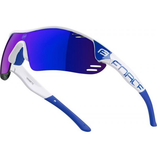 brýle Force RACE PRO bílé + modrá skla
