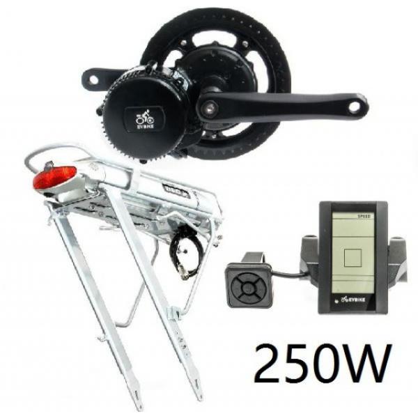 EV Bike středový pohon 250W/36V, baterie nosičová komplet sada