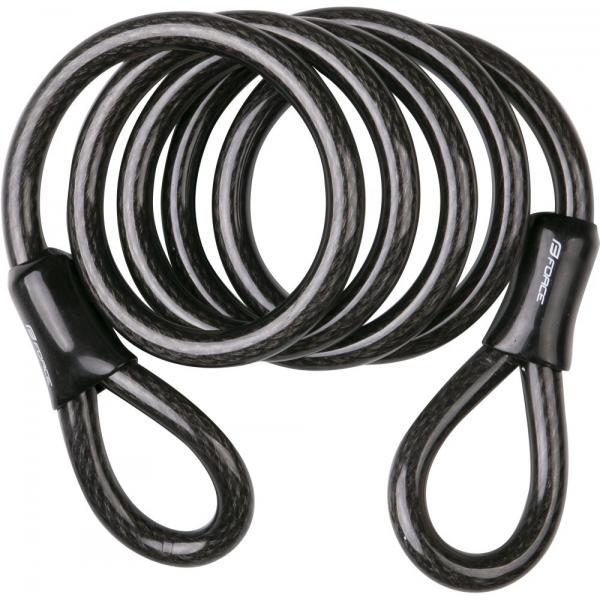 zámek FORCE samostatné lanko 150cm/12mm černý