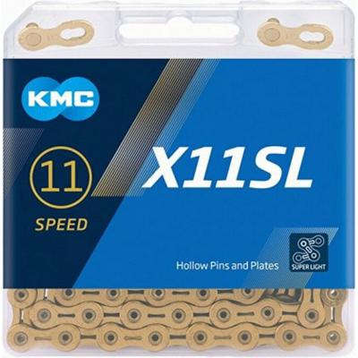 řetěz KMC X11.SL zlatý v krabičce se spojkou 118čl.