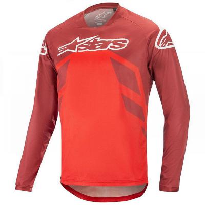 dres Alpinestar RACER V2 L/S JERSEY BURGUNDY/BRIGHT RED/WHITE