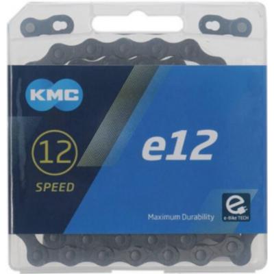 řetěz KMC e12 E-bike Black Tech  se spojkou, krabička 130 čl.