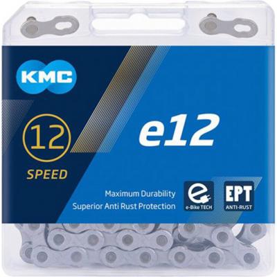 řetěz KMC e12 E-bike, EPT povrch, se spojkou, krabička 130 čl.
